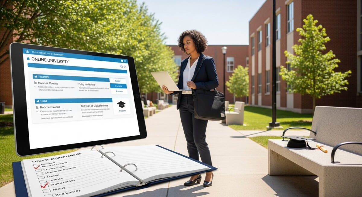 Maximizing transfer credits from community college to online university